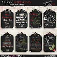 Merry Christmas: Chalk Tags