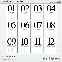 2019 Calendar Cards