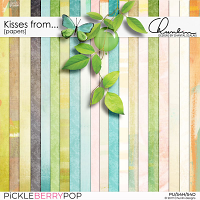 Kisses from... - artsy textured papers