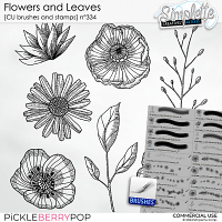 Flowers and Leaves (CU stamps and brushes) 334 by Simplette