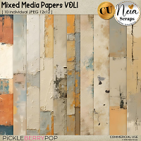 Mixed Media Papers VOL1 - CU - by Neia Scraps
