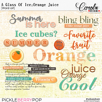 A Glass Of Ice:Orange Juice-Word art