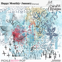 Happy Monthly-{January} Stamps