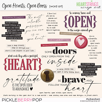 Open Hearts. Open Doors Word Art