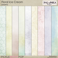 Floral Ice Cream Papers