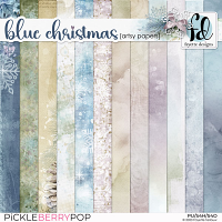 Blue Christmas: Artsy Papers