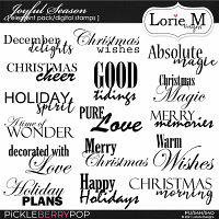 Joyful Season Digital Stamps