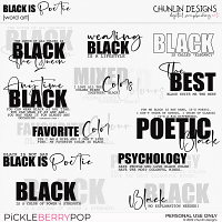 Black is poetic - word art