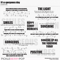 It's a gorgeous day  - word art