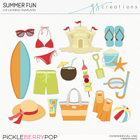 Summer Fun Layered Templates (CU)