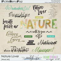 Nature Lover Word Art