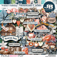 Winter Holiday: Mountain Cabin Kit by JB Studio