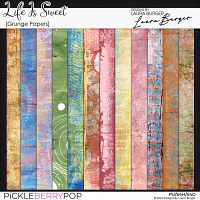 Life Is Sweet Grunge Papers - Designs by Laura Burger