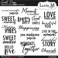 Sweet Days Digital Stamps / Wordarts