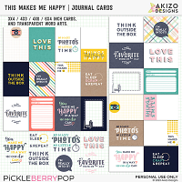 This Makes Me Happy | Journal Cards