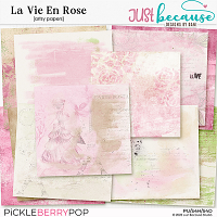 Mix and Match Pink Scrapbook Paper: Vivid Melodies Jazzberry