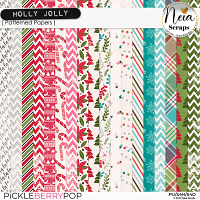 Holly Jolly - Patterned Papers - by Neia Scraps