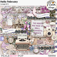 Hello February - Page Kit - by Neia Scraps