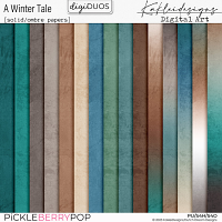 A Winter tale Ombre and Solid papers