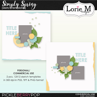 Simply Spring Sketch Templates