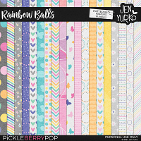 Rainbow Balls Patterned Papers