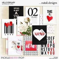 Hello February Journaling Cards