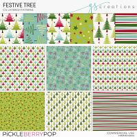 Festive Tree Layered Patterns (CU)