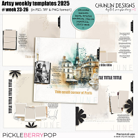 Artsy weekly templates 2025 - week 23-26 (June)