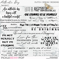 Authentic Day - Wordart