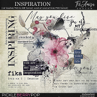 Inspiration~ watercolor brushes and word art 