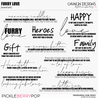 Furry Love - word art