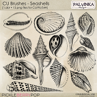 CU Brushes - Seashells