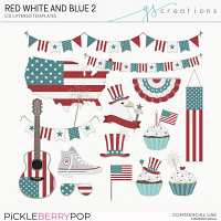 Red White Blue2 Layered Templates (CU)
