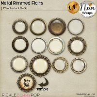 Metal-Rimmed Flairs - CU - by Neia Scraps