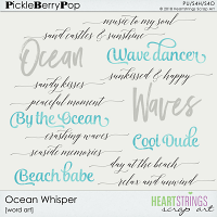 Ocean Whisper Word Art