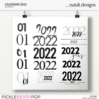 2022 Calendar Numbers