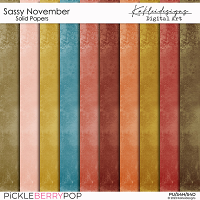 Sassy November Solid Papers