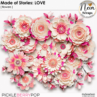 Made of Stories: LOVE - Flowers - by Neia Scraps