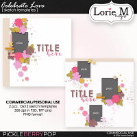 Celebrate Love Sketch Templates