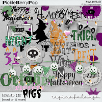 TREAT OR PIGS WORD ART & MORE