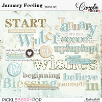 January Feeling-Word art