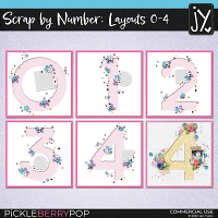 Scrap by Number: Layouts 0-4 Templates