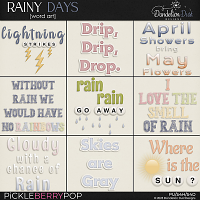 Rainy Days: Word Art