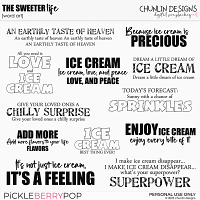 The sweeter life - word art