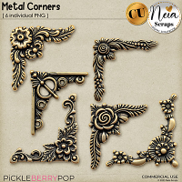 Metal Corners - CU - by Neia Scraps