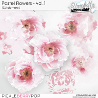 Pastel Flowers (CU elements) - volume 1