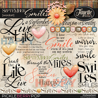 September Smiles: WordArt 