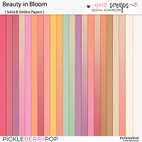 Beauty in Bloom - Solid & Ombre Papers - by Neia Scraps