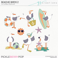 Beachie Birds2 Layered Templates (CU)