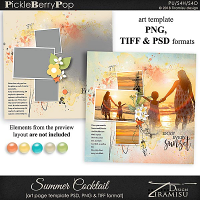 Summer Cocktail ~ art page template 2 by Tiramisu design  